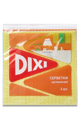 DIXI-Салфетки для уборки целлюлозные Dixi 3 шт-1279815-