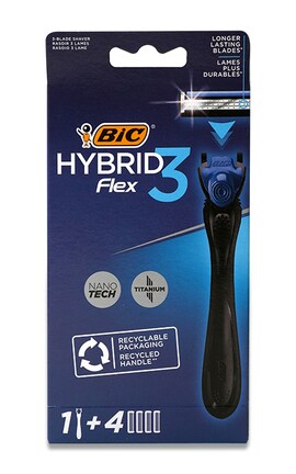 BIC-Чоловіча бритва Hybrid 3 Flex з касетами 4 шт-3086123644939-