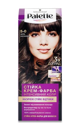 PALETTE-Крем-фарба для волосся Palette 5-0 (N4) Світло Каштановий 1 шт-4015100431674-