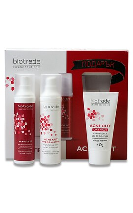 BIOTRADE-Набор для лица Biotrade Acne Out 3 в 1 для жирной и проблемной кожи  гель для умывания, лосьон, крем 1 шт-3800221841904-