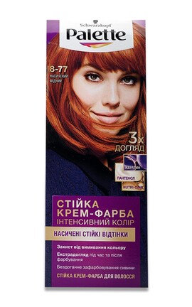 PALETTE-Крем-фарба для волосся Palette тон 8-77 Насичений Мідний 1 шт-4015100431735-