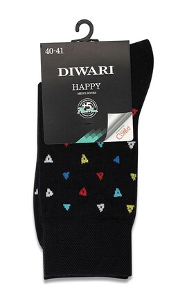 DIWARI-Шкарпетки чоловічі Conte Diwari Happy  pозмір 25 Темно-сині 1 шт-4810226533857-