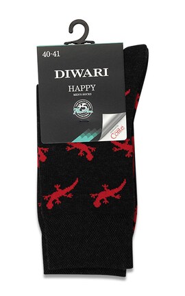 DIWARI-Шкарпетки чоловічі Diwari Happy розмір 25 Чорні 1 шт-4810226533826-