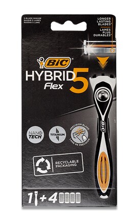 BIC-Чоловіча бритва BIC Hybrid 5 Flex 4 насадки 4 шт-3086123644984-