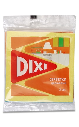 DIXI-Серветки для прибирання целюлозні Dixi, 3 шт-1279815-