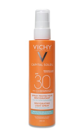 VICHY-Сонцезахисний спрей Vichy Capital Soleil Beach Protect Anti-Dehydration SPF 30та з гіалуроновою кислотою 200 мл 200 мл-3337875648554-