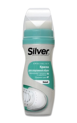 SILVER-Краска для обуви Silver цвет белый 75 мл-8690757732013-