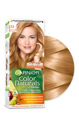 COLOR NATURALS-Стійка крем-фарба для волосся Garnier Color Naturals тон 7.3 Золотистий русявий 1 шт-3600542404686-