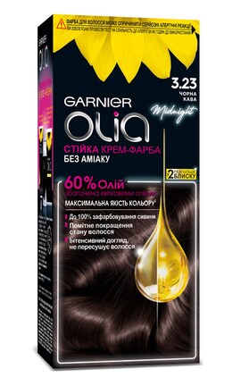 OLIA-Стойкая крем-краска для волос Garnier Olia оттенок 3.23 Черный кофе 1 шт-3600542404839-