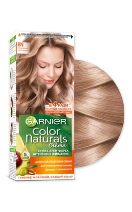 COLOR NATURALS-Крем-краска для волос стойкая Garnier Color Naturals оттенок 8N Светло-русый 1 шт-3600542404679-