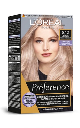 PREFERENCE-Краска для волос L'Oreal Paris Preference 8.12 1 шт-3600523948888-