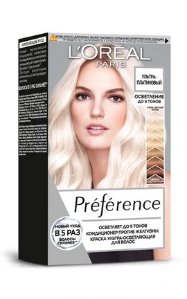 PREFERENCE-Краска для волос L'Oreal Paris Preference оттенок Ультра-платиновый 1 шт-3600523970780-