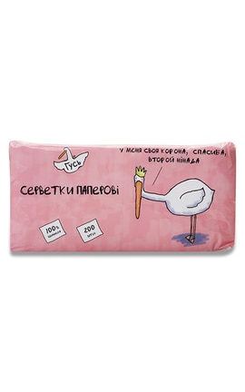 ГУСЬ-Салфетки столовые бумажные Гусь 200 шт-4823086204324-
