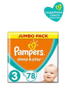 PAMPERS-Подгузники детские Pampers Sleep&Play Midi размер 3 6-10 кг 78 шт-8001090669094-
