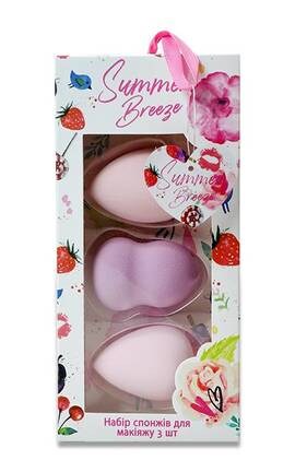 MIINE-Набор спонжей для макияжа Summer Breeze 3шт 1шт-4894819042704-