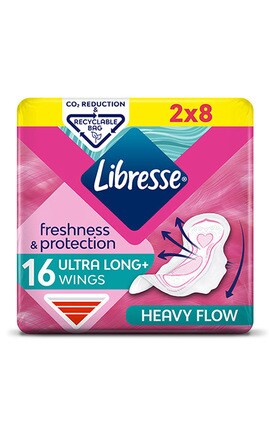 LIBRESSE-Прокладки жіночі гігієнічні Libresse Ultra Long 16 шт-7322540388442-