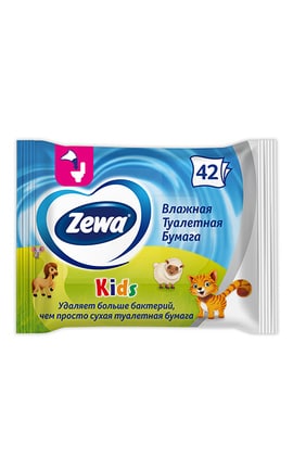 ZEWA-Вологий туалетний папір Zewa Kids 42 шт-7322540796551-