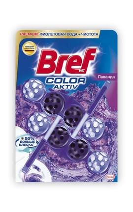 BREF-Блок гігієнічний для унітазу Bref Сила Кольорової води Свіжість лаванди 100 г-9000101351163-