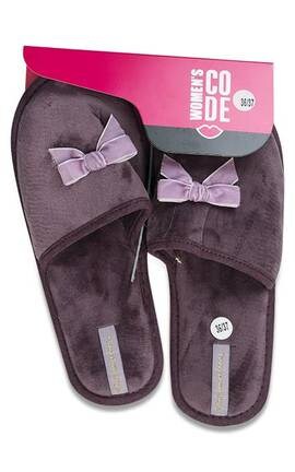 WOMEN'S CODE-Тапочки домашние женские Women`s Code HS-OZ цвет фиолетовый размер 36-37 1 шт-4820182030406-