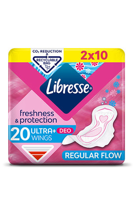 LIBRESSE-Прокладки женские гигиенические Libresse Ultra Deo 20 шт-7322540356847-