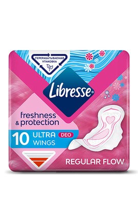 LIBRESSE-Прокладки женские гигиенические Libresse Ultra Deo 10 шт-7322540337938-
