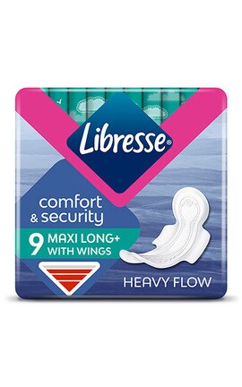 LIBRESSE-Прокладки женские гигиенические Libresse Maxi Long удлиненные 9 шт-7322540591927-