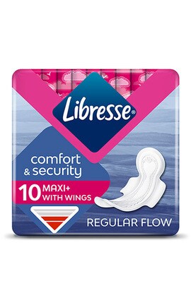 LIBRESSE-Прокладки женские гигиенические Libresse Maxi Normal 10 шт-7310790088137-