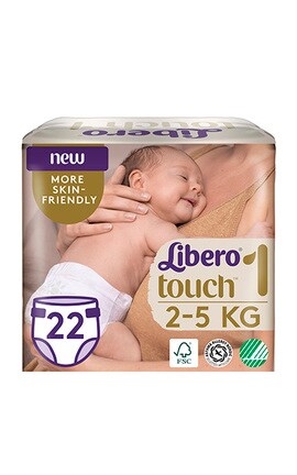 LIBERO TOUCH-Підгузки дитячі Libero Touch розмір 1 2-5 кг 22 шт-7322541070230-