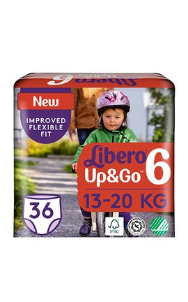 LIBERO TOUCH-Підгузки-трусики дитячі Libero Up & Go розмір 6 13-20 кг 36 шт-7322541090344-