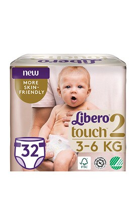 LIBERO TOUCH-Підгузки дитячі Libero Touch розмір 2 3-6 кг 32 шт-7322541070315-