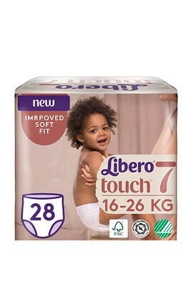 LIBERO TOUCH-Підгузки-трусики дитячі Libero Touch Pants розмір 7 16-26 кг 28 шт-7322541092386-