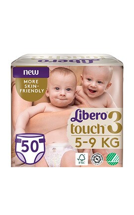 LIBERO TOUCH-Підгузки дитячі Libero Touch розмір 3 4-8 кг 50 шт-7322541070834-