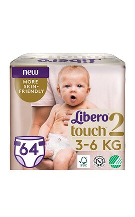 LIBERO TOUCH-Підгузки дитячі Libero Touch розмір 2 3-6 кг 64 шт-7322541070742-