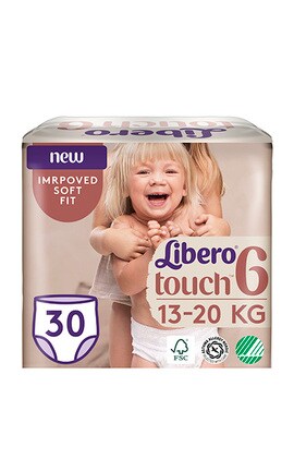 LIBERO TOUCH-Підгузки-трусики дитячі Libero Touch Pants розмір 6 13-20 кг 30 шт-7322541092201-