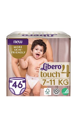 LIBERO TOUCH-Підгузки дитячі Libero Touch розмір 4 7-11 кг 46 шт-7322541070919-