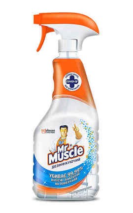 MR MUSCLE-Засіб для всіх типів поверхонь SC Johnson Mr Muscle дезінфікуючий 500 мл-5000204203677-