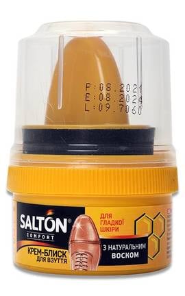 SALTON-Крем-блиск для взуття з гладкої шкіри Salton з аплікатором, безкольоровий 50 мл-4820184440623-