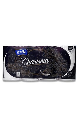 GRITE-Туалетная бумага Grite Charisma четырехслойная 8 шт-4770023348828-