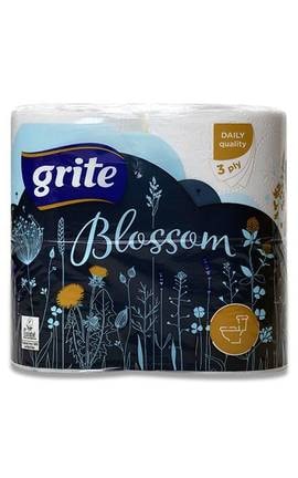 GRITE-Туалетная бумага Grite Blossom трехслойная 4 шт-4770023348736-