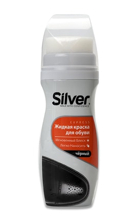 SILVER-Фарба для взуття Silver рідка, колір чорний 75 мл -8690757001058-