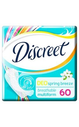 DISCREET-Прокладки женские ежедневные Discreet Deo Spring Breeze 60 шт 60 шт-8001090170316-