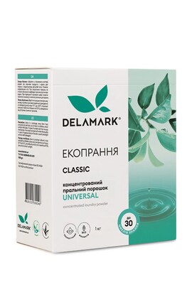 DELAMARK-Концентрированный стиральный порошок De La Mark Royal Powder Universal 1 кг-4820152330048-