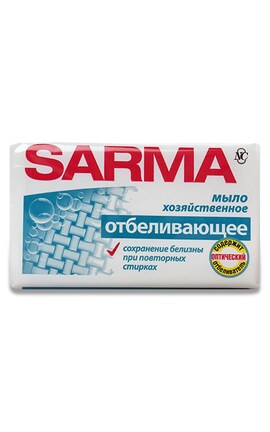 SARMA-Мыло хозяйственное Sarma отбеливающее 140 г-4600697111490-