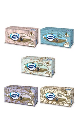 ZEWA-Серветки косметичні Zewa Softis, 4 шари, 80 шт-7322540441574-