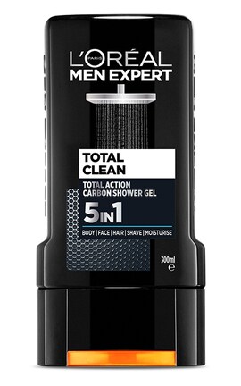 MEN EXPERT-Гель для душу чоловічий L'oreal Men Expert Total Clean 5 in 1 300 мл-3600523535989-