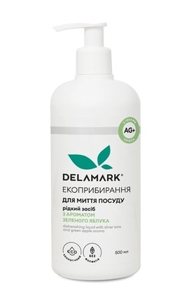 DELAMARK-Средство для мытья посуды DeLaMark Алоэ вера с ионами серебра 500 мл-4820152331007-