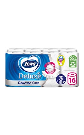 ZEWA-Туалетная бумага Zewa Deluxe Delicate Care белая, трехслойная 16 шт-7322540313321-