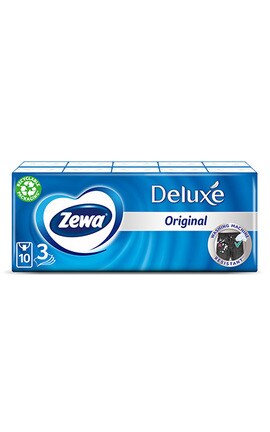 ZEWA-Паперові носові хустки Zewa Deluxe, 3 шари, 10 упаковок по 10 шт-9011111516145-