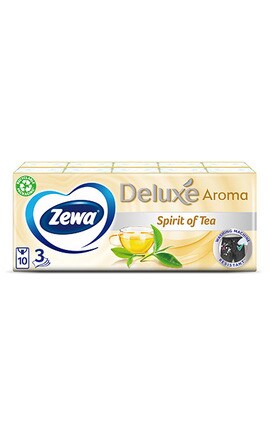 ZEWA-Паперові носові хустки Zewa Deluxe, 3 шари, 10 упаковок по 10 шт-7322540061475-