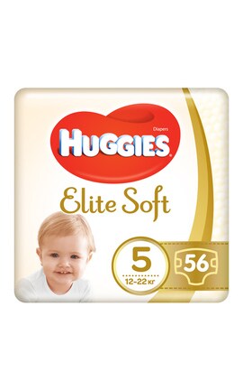 HUGGIES-Підгузники дитячі Huggies Elite Soft розмір 5 12-22 кг 56 шт-5029053547046-